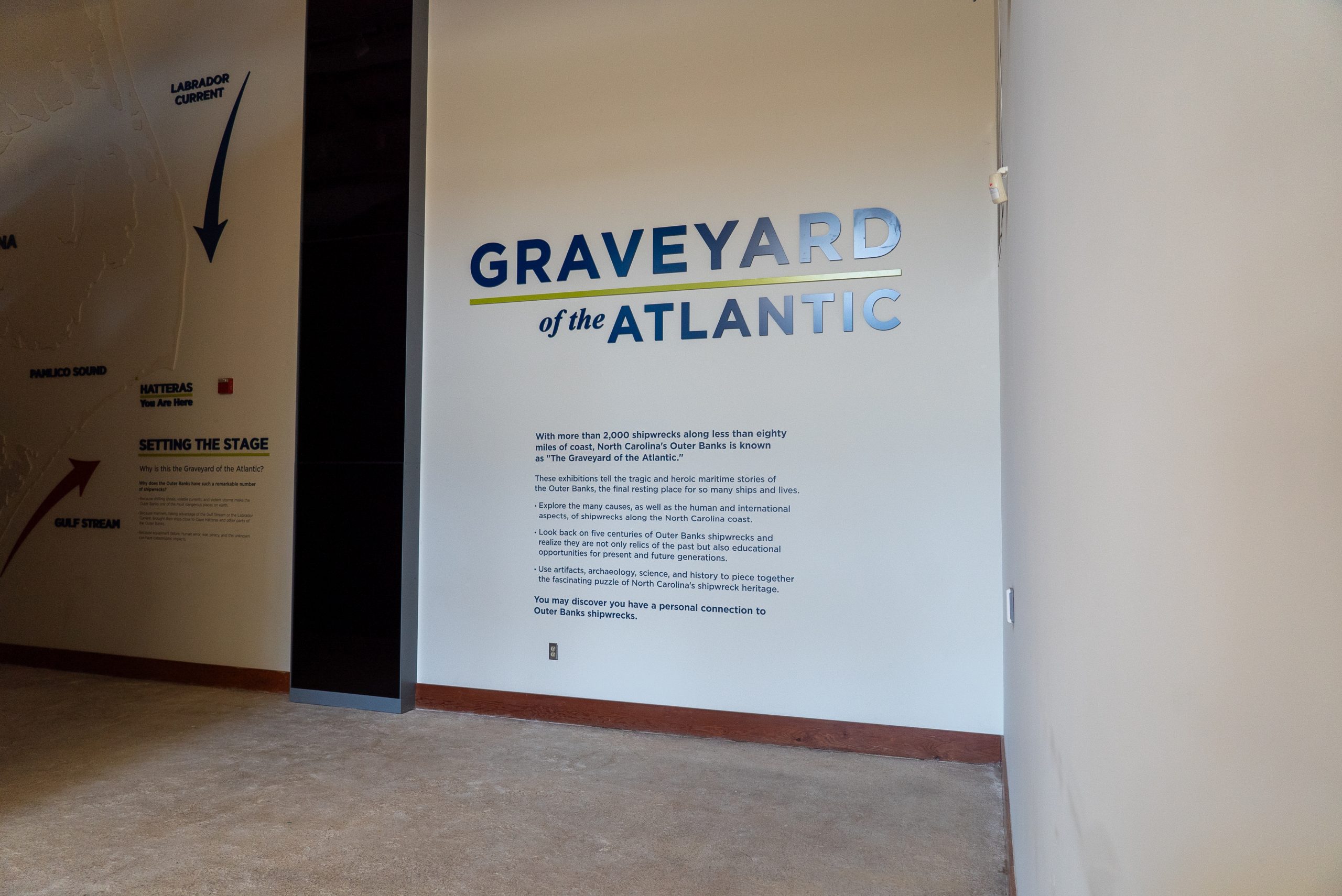 the words Graveyard of the Atlantic above a wall of text